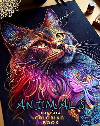 Amazing Animals: : Adult Coloring Book, Stress Relieving Mandala Animal Designs