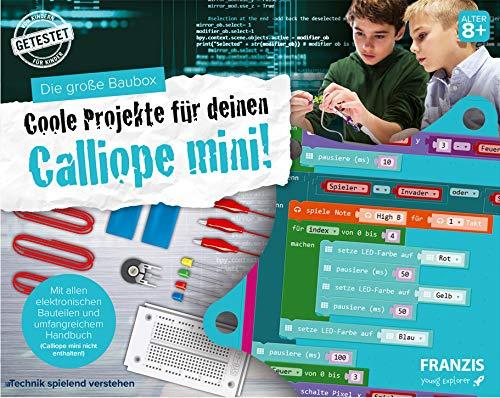 FRANZIS Die große Baubox: Coole Projekte für deinen Calliope mini | Programmieren für Kinder | Ab 8 Jahren