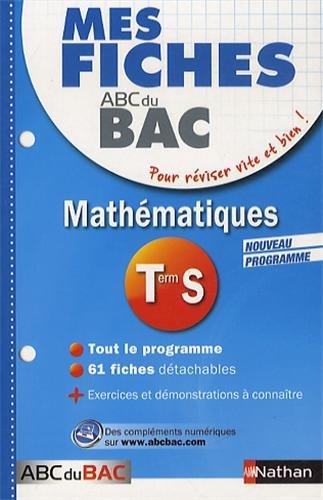 Mathématiques terminale S : nouveau programme