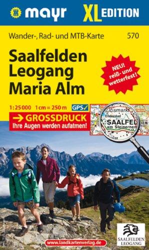 Saalfelden - Leogang - Maria Alm XL: Wander-, Rad- und Mountainbikekarte. GPS-genau