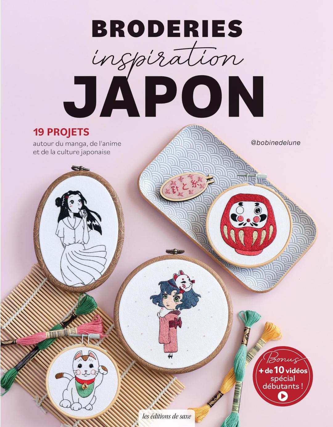 Broderies inspiration Japon : 19 projets autour du manga, de l'animé et de la culture japonaise