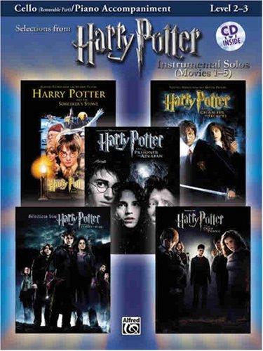 Selections from Harry Potter Movies 1-5, w. Audio-CD, for Cello and Piano Accompaniment (Harry Potter Instrumental Solos (Movies 1-5): Level 2-3)