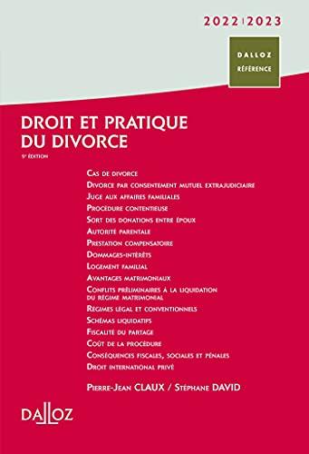 Droit et pratique du divorce 2022-2023