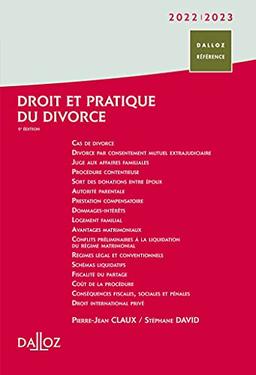 Droit et pratique du divorce 2022-2023