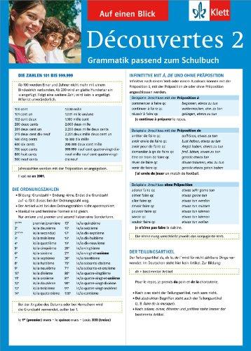 Découvertes 2 - Auf einen Blick: Grammatik passend zum Schulbuch - Klappkarte (6 Seiten)