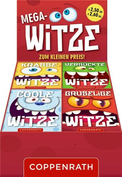 Mega-Witze zum kleinen Preis: (4 x 10 Ex. im Display: Gruselige / Krasse / Verrückte / Coole)