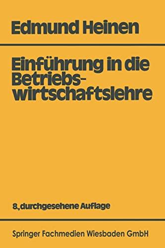 Einführung in die Betriebswirtschaftslehre