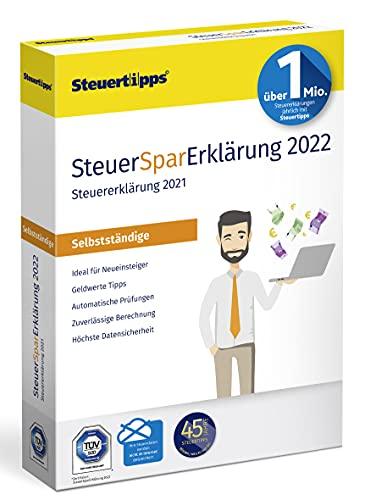 SteuerSparErklärung für Selbstständige 2022, Schritt-für-Schritt Steuersoftware für die Steuererklärung 2021, CD-Version für Windows 8, 10 und 11