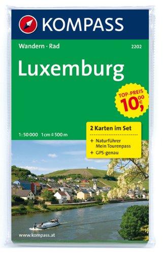 Luxemburg 1 . 50 000: Wanderkarten-Set mit Naturführer in der Schutzhülle. GPS-genau. 1:50000