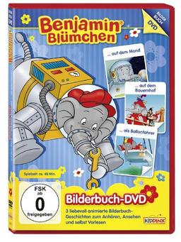 Benjamin Blümchen - ...auf dem Mond/...auf dem Bauernhof/...als Ballonfahrer - Bilderbuch-DVD