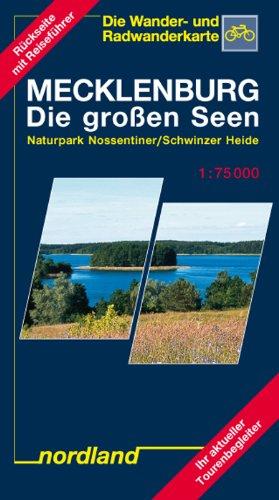 Nordland Karten, Mecklenburg, die großen Seen (Mecklenburgische Seenplatte)