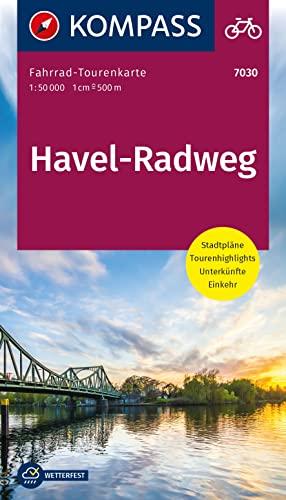 KOMPASS Fahrrad-Tourenkarte Havel-Radweg 1:50.000: Leporello Karte, reiß- und wetterfest