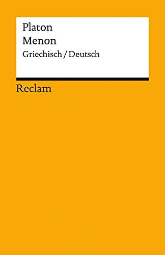 Menon: Griechisch/Deutsch (Reclams Universal-Bibliothek)