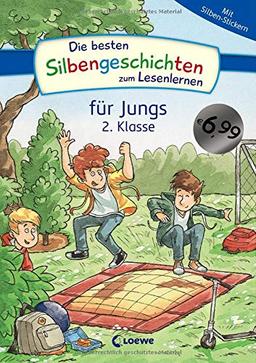 Die besten Silbengeschichten zum Lesenlernen für Jungs 2. Klasse: Erstlesebuch mit farbiger Silbentrennung für Grundschüler ab 7 Jahre