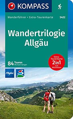 KOMPASS Wanderführer Wandertrilogie Allgäu: Wanderführer mit Extra-Tourenkarte 1:85.000, 84 Touren, GPX-Daten zum Download.