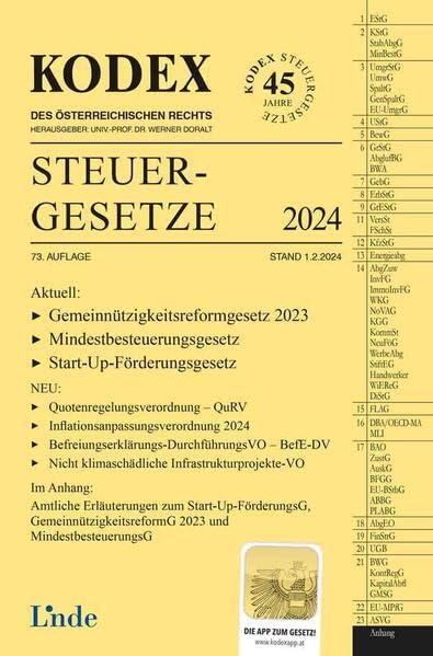 KODEX Steuergesetze 2024 (Kodex des Österreichischen Rechts)