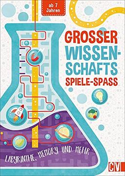 Rätselbuch: Großer Wissenschafts-Spiele-Spaß. Labyrinthe, Memory und mehr. Über 100 Rätsel für Grundschulkinder ab 7 Jahren.