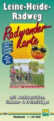 Radwanderkarte Leine-Heide-Radweg: mit Ausflugszielen, Einkehr- & Freizeittipps, wetterfest, reissfest, abwischbar, GPS-genau. 1:50000