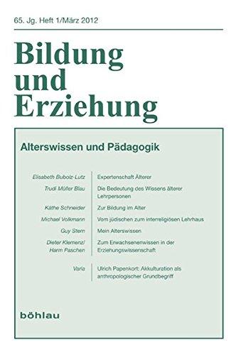 Alterswissen in der Pädagogik (Bildung und Erziehung)