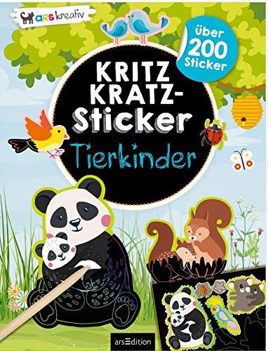 Kritzkratz-Sticker Tierkinder: über 200 Sticker