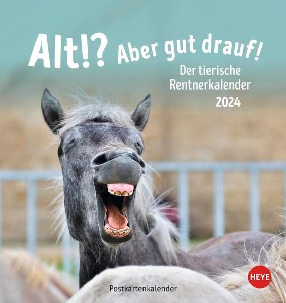 Alt! Aber gut drauf Postkartenkalender 2024: Der tierische Rentnerkalender