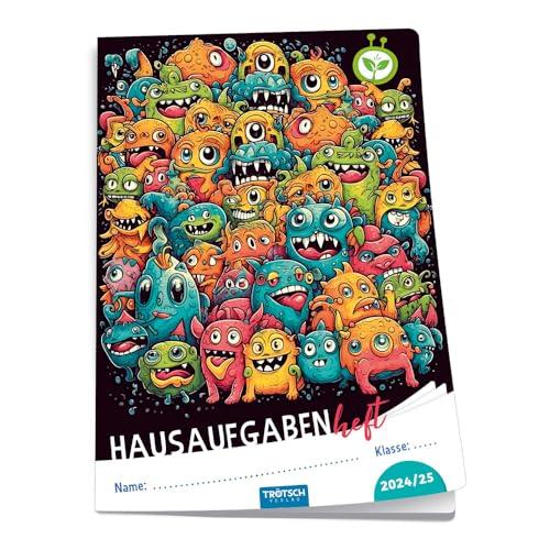 Trötsch Jahresbezogenes Hausaufgabenheft Grundschule Monsterparty 24/25: Planer Schülerkalender Hausaufgabenheft Timer für die Grundschule