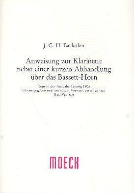 Anweisung zur Klarinette nebst einer kurzen Abhandlung über das Bassett-Horn (Edition Moeck)