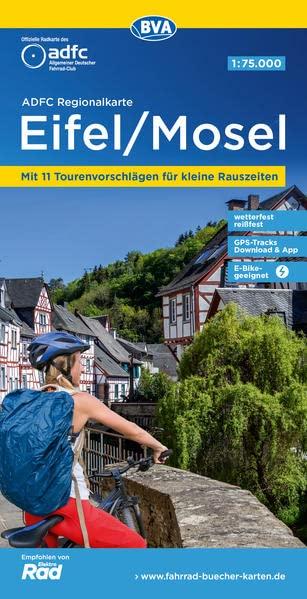 ADFC-Regionalkarte Eifel/ Mosel, 1:75.000, mit Tagestourenvorschlägen, reiß- und wetterfest, E-Bike-geeignet, GPS-Tracks-Download (ADFC-Regionalkarte 1:75000)