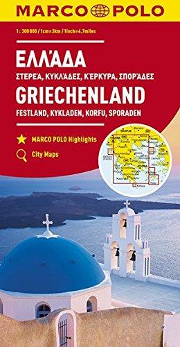 MARCO POLO Karte Griechenland, Festland, Kykladen, Korfu, Sporaden 1:300 000 (MARCO POLO Karten 1:300.000)