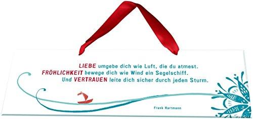 Viel Glück und viel Segen zur Erstkommunion: Glasspruch zum Aufhängen