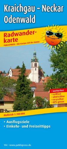 Radwanderkarte Kraichgau - Neckar - Odenwald: Mit Ausflugszielen, Einkehr- & Freizeittipps, reissfest, wetterfest, abwischbar, GPS-genau. 1:100000: ... wetterfest, reissfest, abwischbar