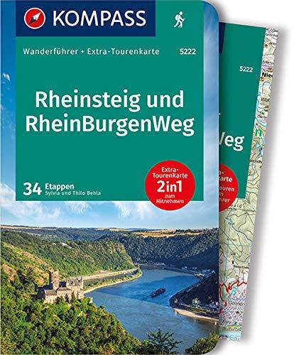 KOMPASS Wanderführer Rheinsteig RheinBurgenWeg: Wanderführer mit Extra-Tourenkarte 1:50.000, 60 Touren, GPX-Daten zum Download