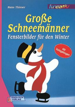 Große Schneemänner. Fensterbilder für den Winter