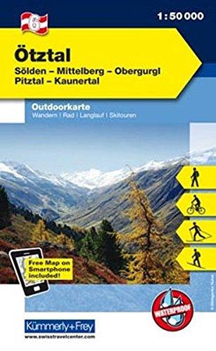 Ötztal, Sölden, Mittelberg, Obergurgl, Pitztal, Kaunertal: Nr. 06, Outdoorkarte Österreich, 1:50 000, Freemap on Smartphone included (Kümmerly+Frey Outdoorkarten Österreich)