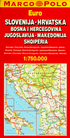 Shell EuroKarte, Slowenien, Kroatien, Bosnien-Herzegowina, Jugoslawien, Makedonien, Albanien