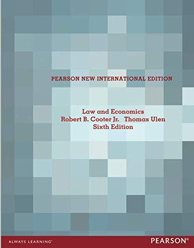 Law and Economics Pearson New International Edition: Pearson New International Edition