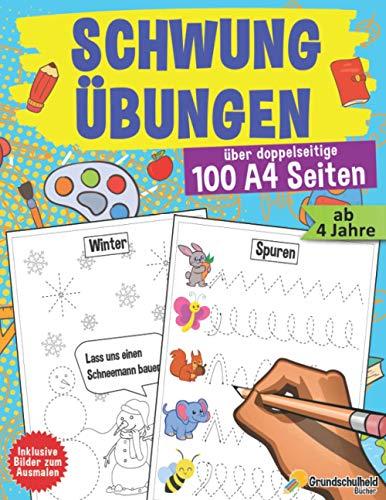 Schwungübungen ab 4 Jahren: Der große Kindergartenblock - Vorschulheft und Vorschulbuch - Übungsheft für Kindergarten und Vorschule - A4 Vorschulblock ... für den Erfolg in der Schule, Band 2)