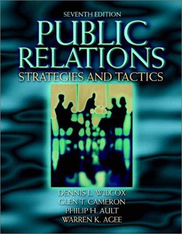 Public Relations: Strategies and Tactics