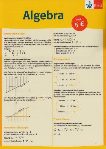 Mathematik auf einen Blick Algebra