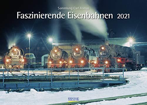 Faszinierende Eisenbahnen 2021: Din A3 Wandkalender. Bildkalender zum Thema Züge