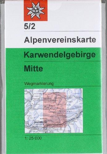 DAV Alpenvereinskarte 05/2 Karwendelgebirge Mitte 1 : 25 000: Topographische Karte