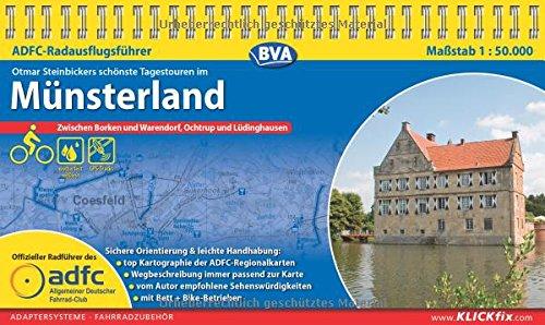 ADFC-Radausflugsführer Münsterland 1:50.000 praktische Spiralbindung, reiß- und wetterfest, GPS-Tracks Download: Zwischen Borken und Warendorf, Ochtrup und Lüdinghausen