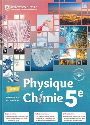 Physique chimie 5e, cycle 4 : nouveau programme