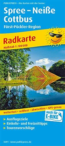 Spree - Neiße - Cottbus, Fürst-Pückler-Region: Radkarte mit Ausflugszielen, Einkehr- & Freizeittipps, wetterfest, reissfest, abwischbar, GPS-genau. 1:100000 (Radkarte / RK)