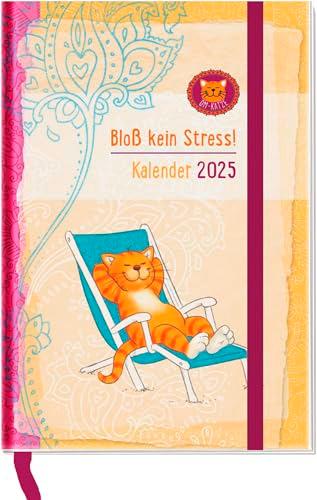 Taschenkalender 2025: Om-Katze: Bloß kein Stress!: Buchkalender ca. A6. Wochenplaner | Terminplaner | Organizer. Praktischer kleiner Taschenkalender m. Ferienterminen & Monatsübersichten