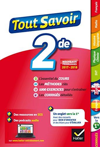 Tout savoir 2de : nouveaux programmes 2017-2018