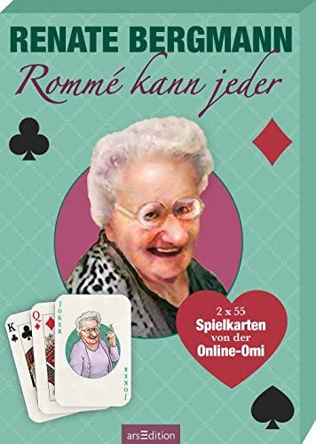 Rommé kann jeder: 2 x 55 Spielkarten von der Online-Omi | Rommé-Kartenspiel von der Twitter-Oma, Spieleklassiker für zu Hause und unterwegs