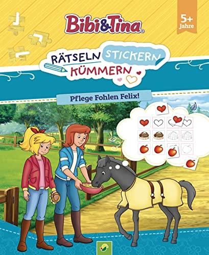 Bibi & Tina: Rätseln Stickern Kümmern: Pflege Fohlen Felix!: Interaktives Stickerbuch für Kinder ab 5 Jahren │Die Bibi & Tina Geschenkidee