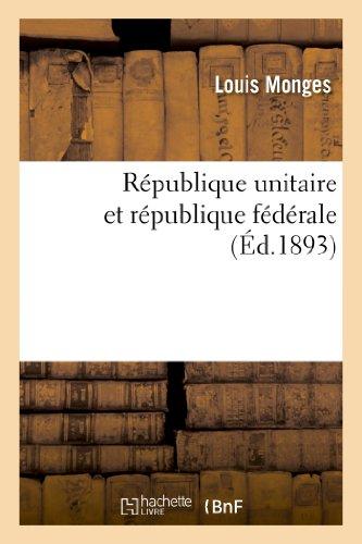 République unitaire et république fédérale (Sciences Sociales)