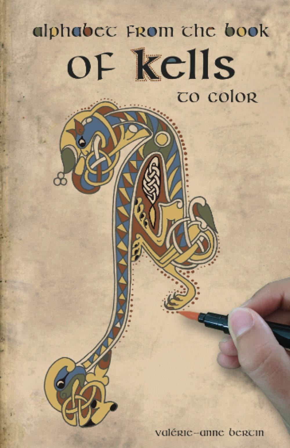 Alphabet from the book of kells: to color